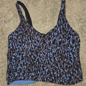 Lululemon Athletica Blue and Brown Patterned Tank